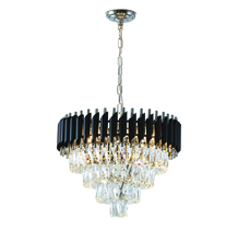  GL410C20CH - Chandelier Black and Chrome